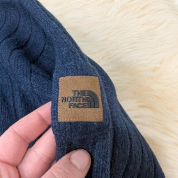 Vintage The North Face Made in Hong Kong Wool Sweater Navy Blue Men Size Large - Picture 4 of 9